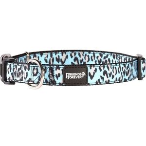 (M) Friends Forever Dog Collar for Dogs, Fashion Print Leopard